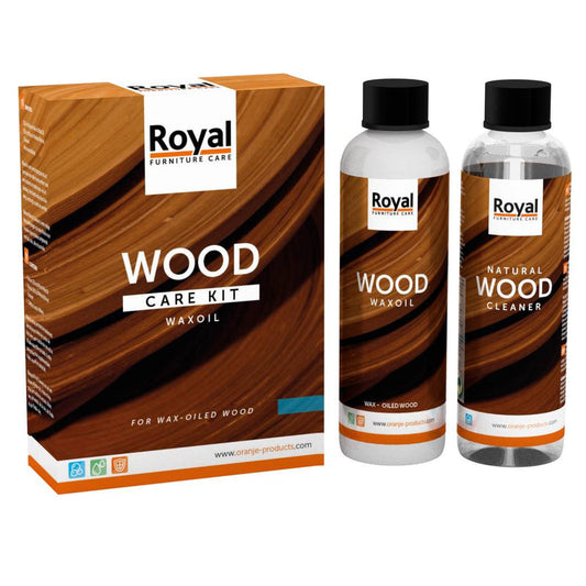 Wood Care Kit Waxoil for Matte Oiled and Waxed Wooden Furniture