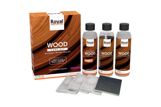 Wood Care Kit for untreated wood, furniture, parquet, and flooring