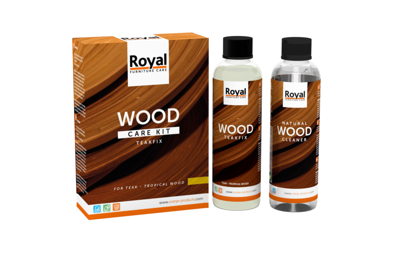 Wood Care Kit for teak, acacia, and tropical hardwood.